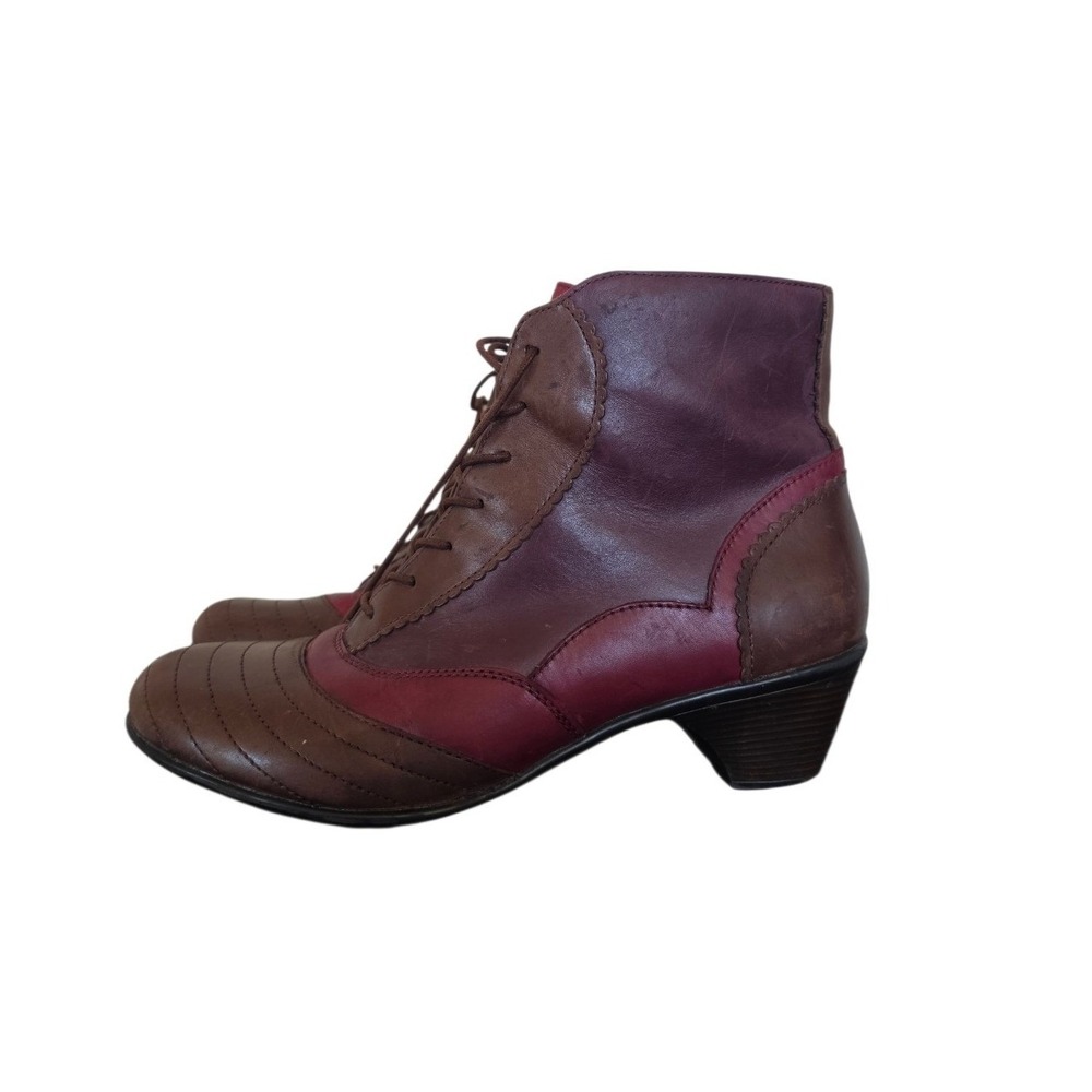 VTG Dansko Leather Lace Up Ankle Boots Steampunk Victorian Size EU 40 US 9.5